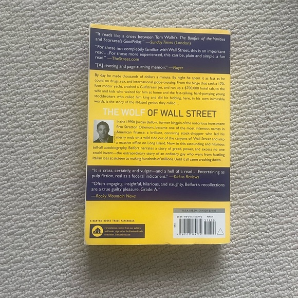 The Wolf of Wall Street by Jordan Belfort paperback autobiography memoir - Picture 5 of 5